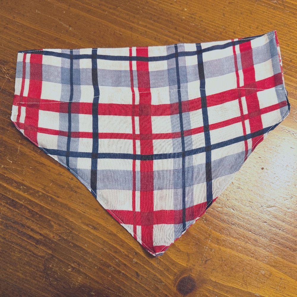 Dog Bandana Reversible 4th of July theme; handmade with love